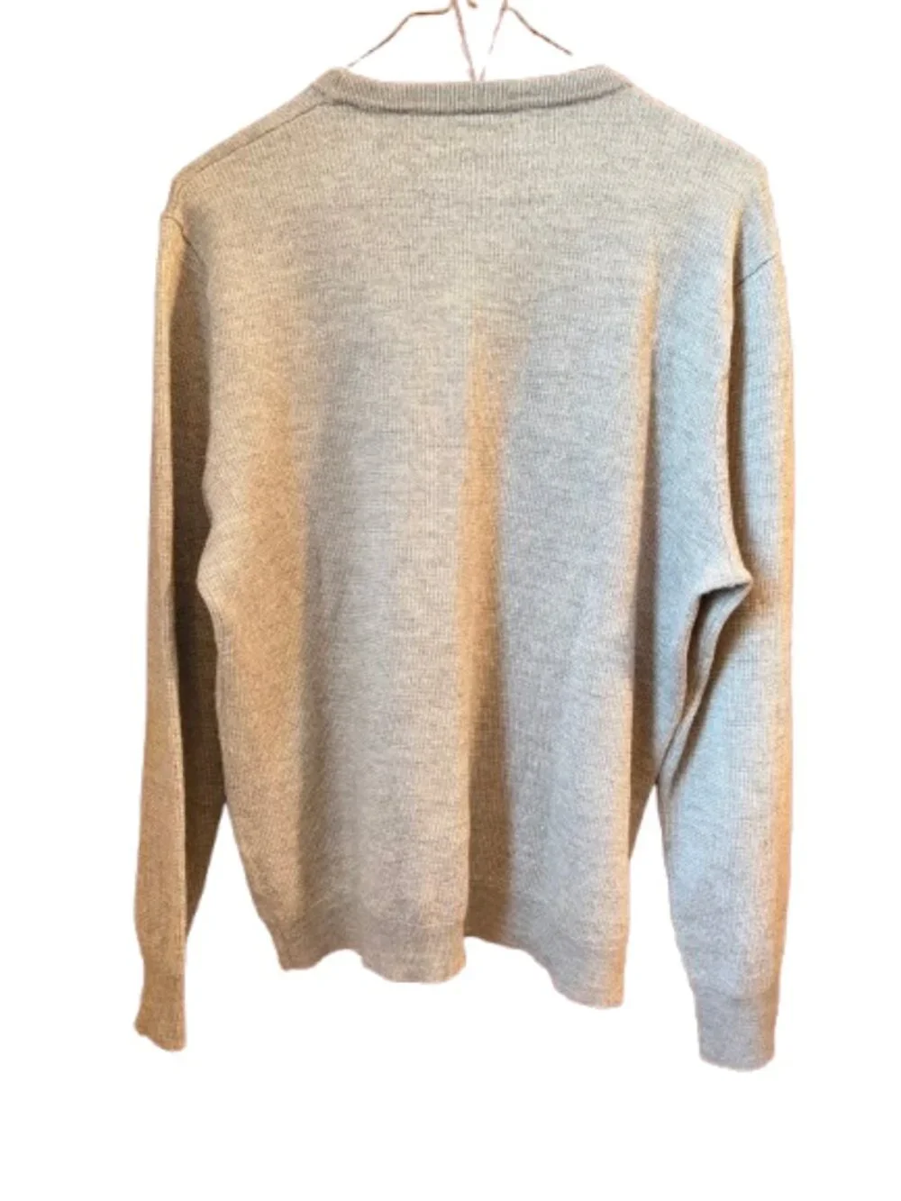 J.Crew Italian Merino Wool Crewneck Sweater Gray Knit Pullover Men's Size L